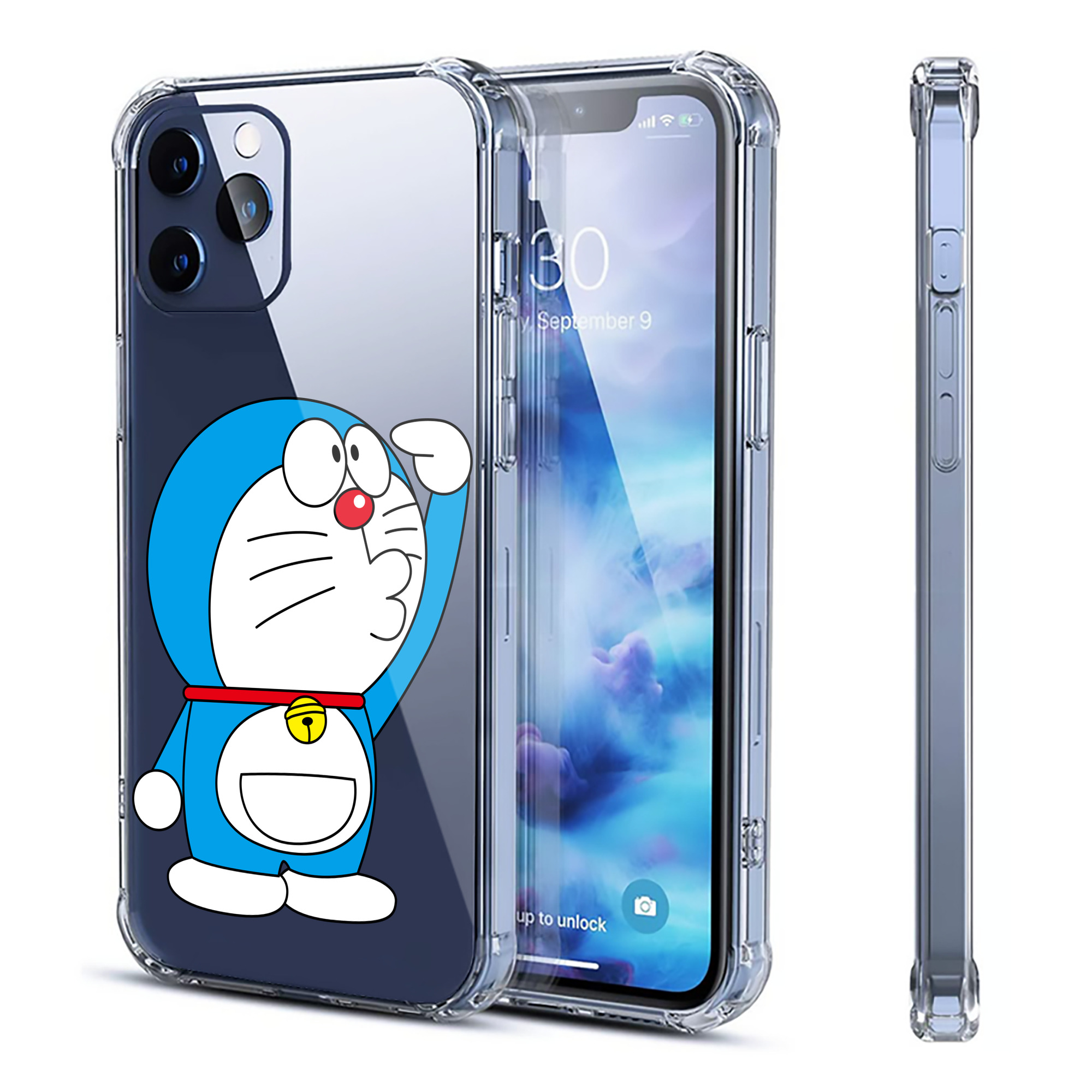 （画像用） ドラえもん Doraemon 【iPhone 12シリーズ対応】透明スマホケース（クリアソフトケース）
